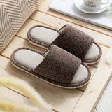 Women Slippers Men Cotton And Linen Shoes Household Slippers Fluffy Indoor Floor Shoes House Slippers for Women Open Toed Anti-Skid, SP02