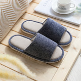 Women Slippers Men Cotton And Linen Shoes Household Slippers Fluffy Indoor Floor Shoes House Slippers for Women Open Toed Anti-Skid, SP02
