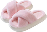Fluffy Womens Slippers, Super Comfy Memory Foam House Slippers with Non-slip Thick Soles, SP06