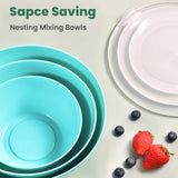 Mixing Bowls with Lids Set, Plastic Mixing Bowls for Kitchen Preparing, MB01