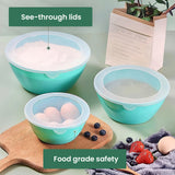 Mixing Bowls with Lids Set, Plastic Mixing Bowls for Kitchen Preparing, MB01