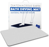 WALL QMER Bath Stone Mat, 23.5" x 15.5" Fast Drying Absorbent Natural Diatomaceous Earth Mat, Anti-Slip Floor Shower Mats for Bathroom, Kitchen