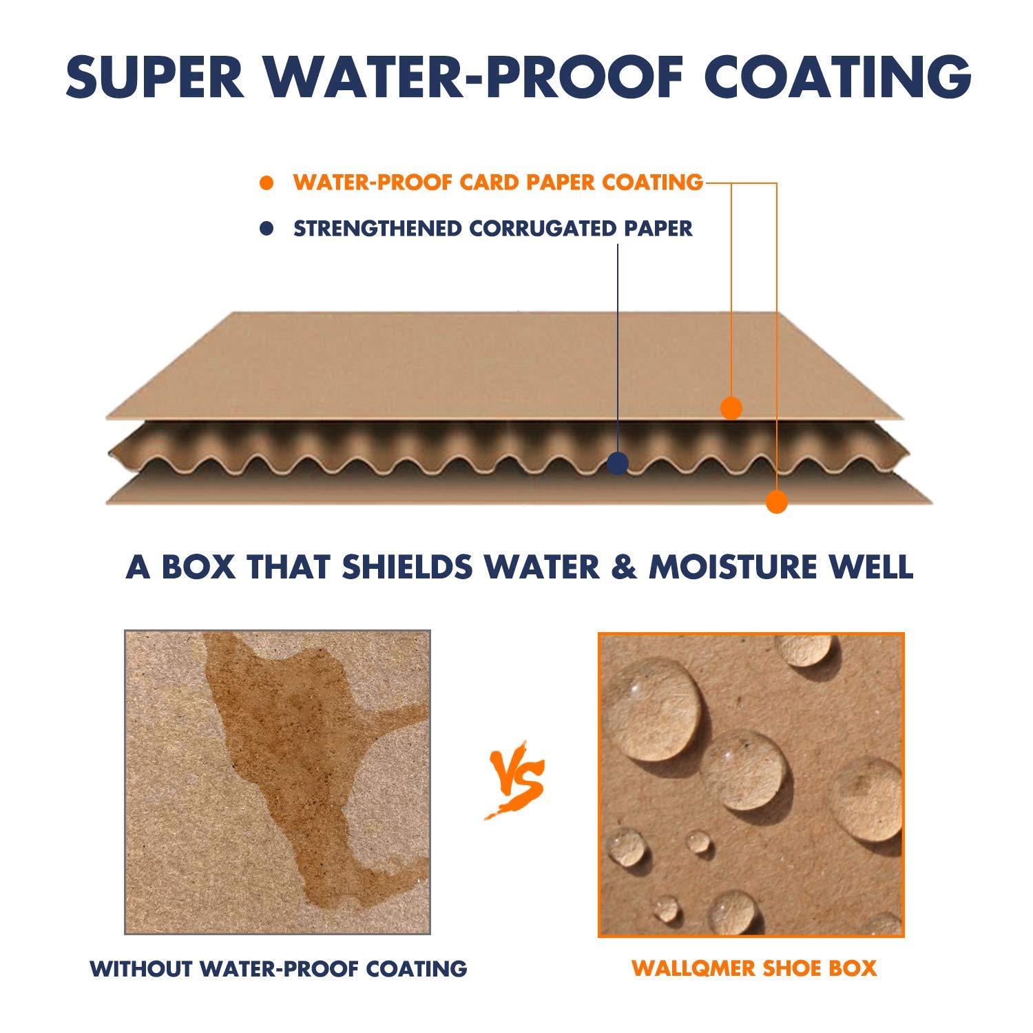 12 Pack Shoe Box Waterproof Storage Paper Boxes – wallqmer