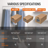 12 Pack Shoe Box Waterproof Storage Paper Boxes