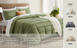 HTDJ Pleated Duvet Cover, Soft and Breathable Textured Bedding Set